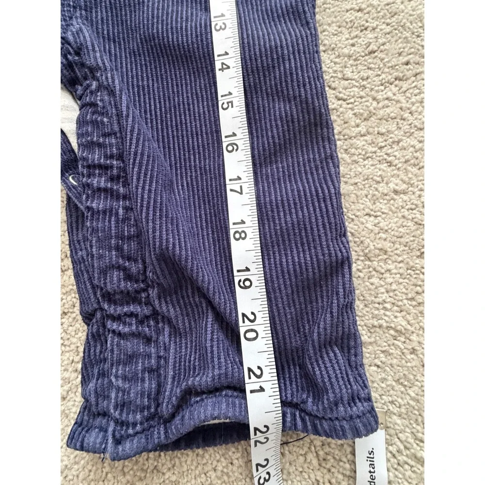 Baby Boden Kids Navy Blue Corduroy Overalls Striped Lining Dungarees 18/24 mo